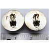 Image 3 : MEXICO TH-18 STERLING BUTTON EARRINGS