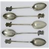 Image 2 : 5-VINTAGE STERLING SPOONS WITH FLOWER TIPS