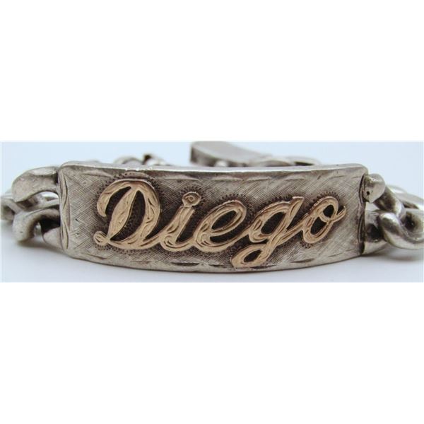 DIEGO STERLING MEN'S LINKED BRACELET