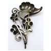 Image 2 : VINTAGE BAUR STERLING FLOWER BROOCH