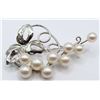 Image 1 : VINTAGE STERLING BROOCH WITH FAUX PEARL