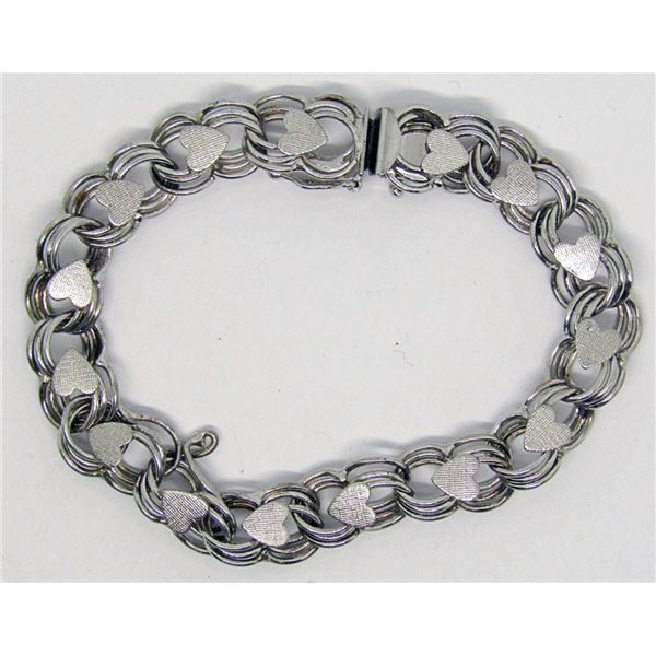 PAT 3308517 STERLING HEART BRACELET