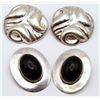 Image 1 : 2-MEXICO PAIRS OF STERLING CLIP ON EARRINGS
