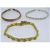 Image 1 : (3) STERLING FASHION BRACELETS