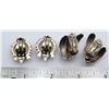 Image 2 : 2-UNIQUE MEXICO STERLING CLIP ON EARRINGS