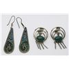 Image 1 : 2-SOUTHWESTERN STERLING PAIRS OF EARRINGS