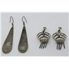 Image 2 : 2-SOUTHWESTERN STERLING PAIRS OF EARRINGS