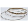 3-STERLING BANGLES WITH DIFF DESIGNS