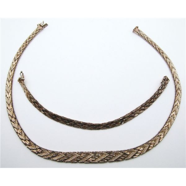 SET! ITALY STERLING CHEVRON NECKLACE WITH