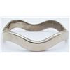 Image 1 : VINTAGE STERLING HINGED BANGLE WITH WAVY