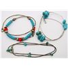 Image 1 : 3-SOUTHWESTERN LIQUID STERLING NECKLACES