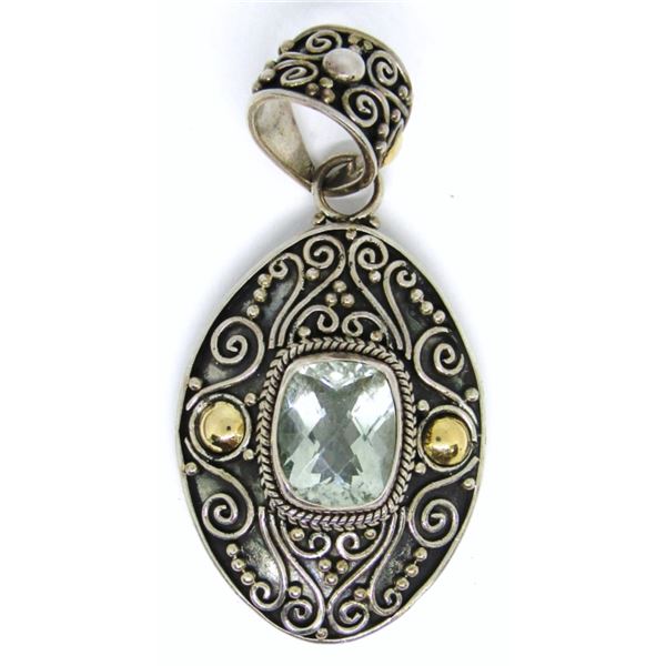 INDONESIA 925/18K PENDANT WITH AXINITE