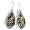 Image 1 : PAIR OF INDONESIA 925/18K PIERCED EARRINGS