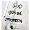 Image 3 : PAIR OF INDONESIA 925/18K PIERCED EARRINGS