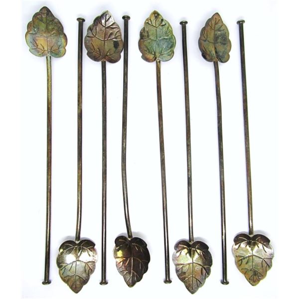 8-STERLING JAPANESE ICE TEA JULEP STIRRING SPOONS