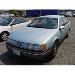 91 FORD TAURUS GL 4DR EXMT.                                           