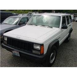 91 JEEP CHEROKEE 4X4 4SPD 4DR EXMT.                                   