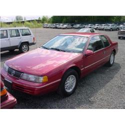 *93 MERCURY COUGAR XR7 2DR EXMT.                                      