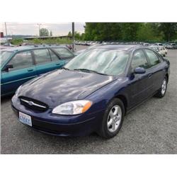 *00 FORD TAURUS 4DR REBUILT TITLE 060,954 ACTUAL                      