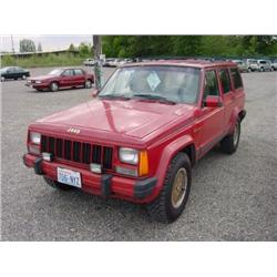 90 JEEP CHEROKEE 4X4 4DR SUV EXMT.                                    