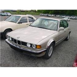 90 BMW 735 4DR PREV. WRECKER DESTROYED EXMT.                          