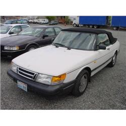 89 SAAB 900CV 2DR CONVERT EXMT.                                       
