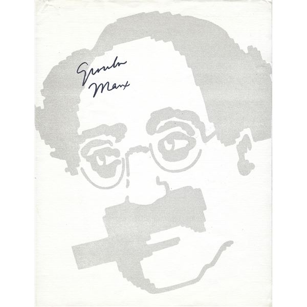 Groucho Marx signed stationary