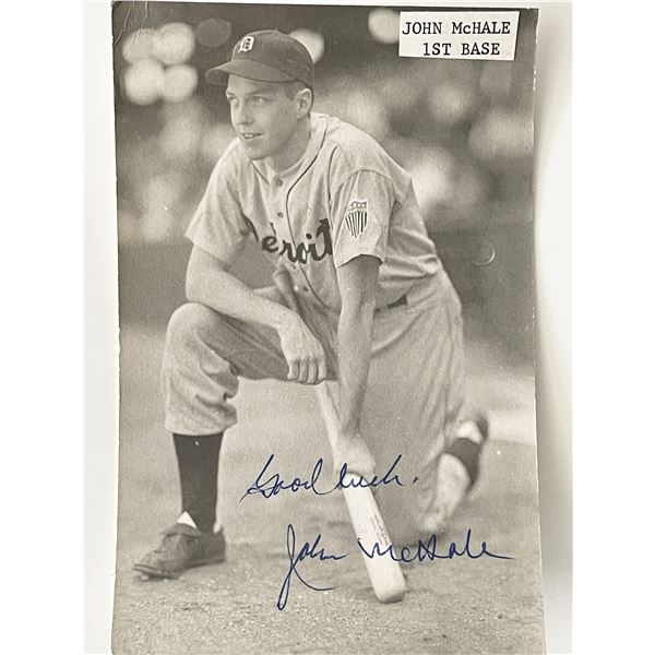 Detroit Tigers John McHale signed photo
