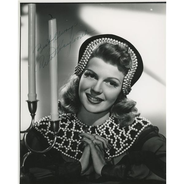 Rita Hayworth signed photo
