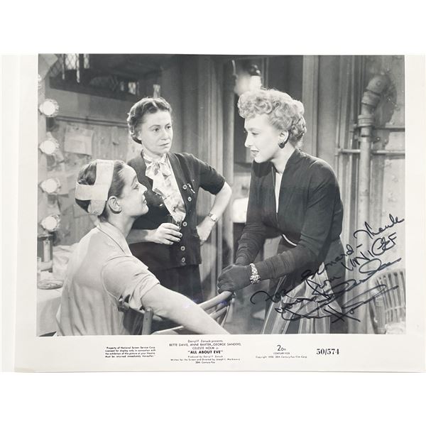 All About Eve Celeste Holm signed movie photo