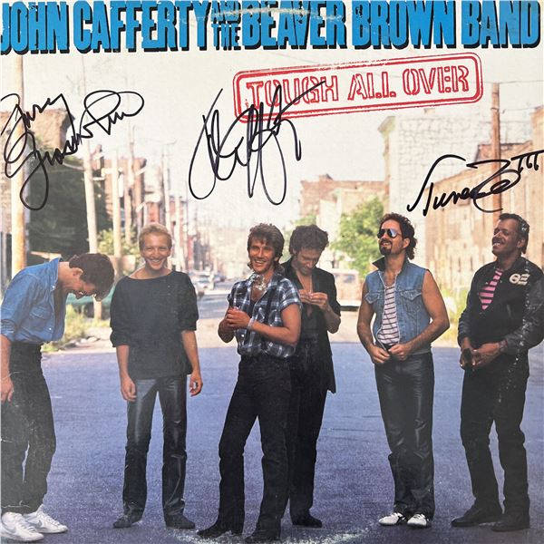John Cafferty And The Beaver Brown Band Tough All Over signed album