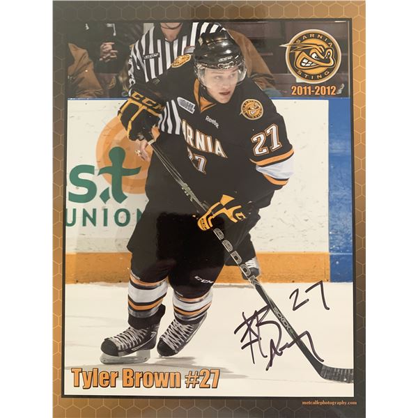 Sarnia Sting Tyler Brown signed photo
