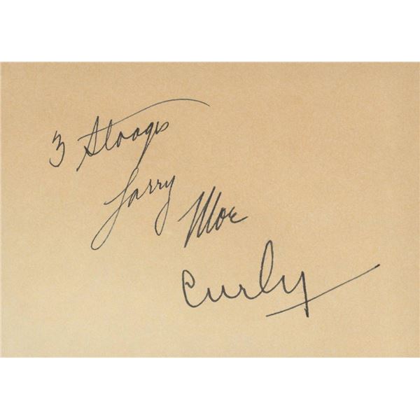 Three Stooges original signatures