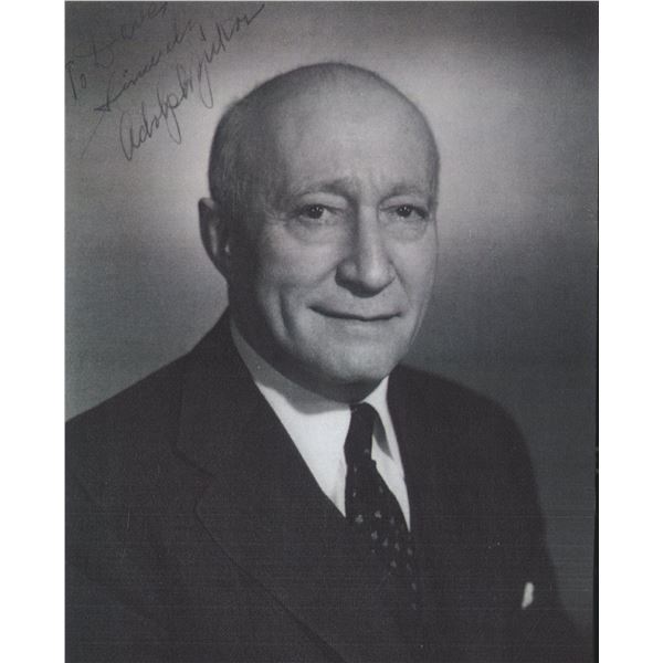 Adolph Zukor signed baggage declaration