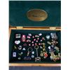 Image 2 : Thomas J. Lipton Tea Box with Misc Pins, Brazil Silver Spoon Etc