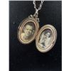 Image 2 : Beautiful Vintage Birks Sterling Locket with Chain- Double Pics Inside