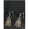 Image 2 : Stunning Vintage Sterling Drop Screw Back Earrings. Made in Germany