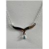 Image 2 : .925 Sterling Silver Whale Tale & Chain Necklace