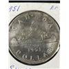 Image 2 : 1951 Canadian Silver Dollar Coin In Holder