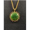 Image 2 : Beautiful Green BC Jade Pendant Necklace