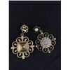 Image 3 : 3 Large Pair Rhinestone Earrings