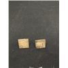 Image 2 : Pair Of Square Vintage Engraved Sterling Earrings