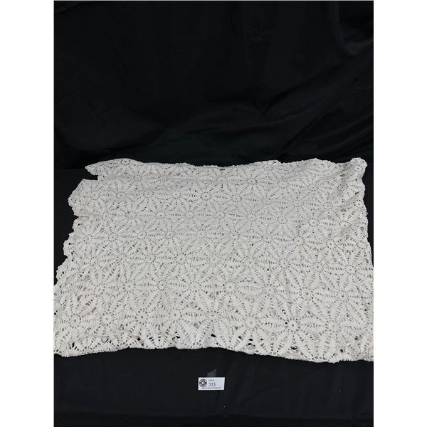 Large Vintage White Table Cloth