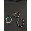 Image 2 : 6 Misc Crystal & Glass Bracelets