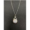 Image 2 : .925 Sterling Silver (Rainbow, Labordorite) Pendant & Sterling Chain. 16"