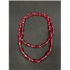 Image 2 : Extra Long Ruby Glass Necklace Beads