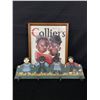 Image 1 : Vintage Lot. Collier's Framed Print Approx 12"x15" & Key/Utensil Holder Black Americana