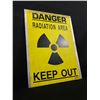 Image 2 : Metal Radiation Warning Sign. Approx. 12"x 16"