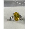 Image 2 : Magnificent Yellow Citrine Prong Setting Ladies Ring