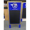 Image 1 : HB Munchen Stand Up Heavy Plastic "Chalk Board" Sign. Approx. 22" x 47". NO SHIPPING